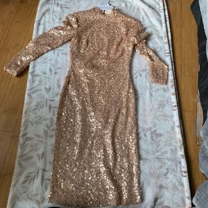 Open back sequence dress